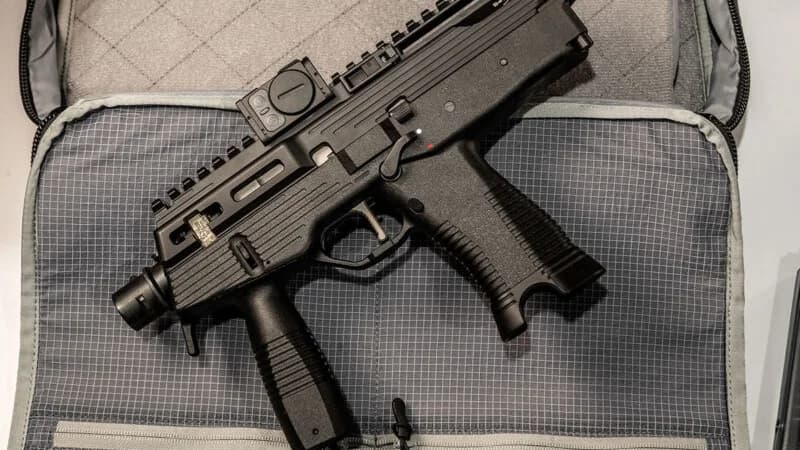 B&T TP9 Pro pistol showing the new aluminum top cover and M-LOK slots