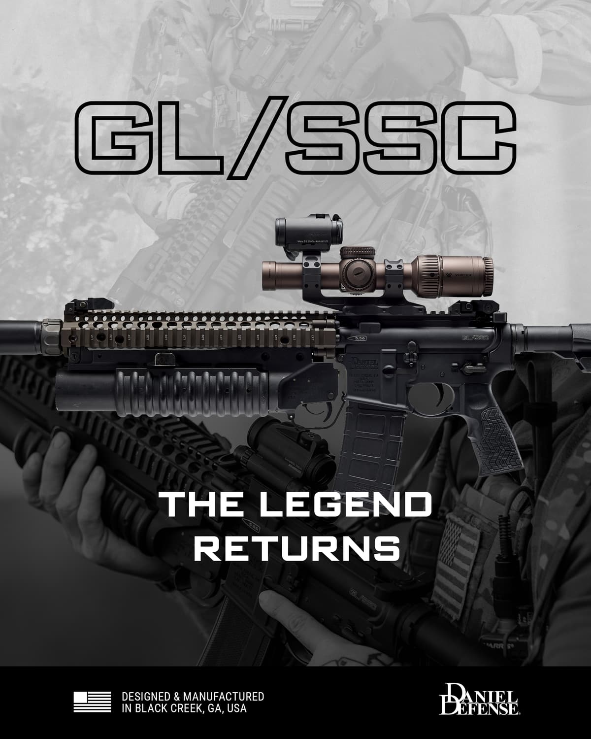 Daniel Defense GL/SSC upper receiver with quad rail