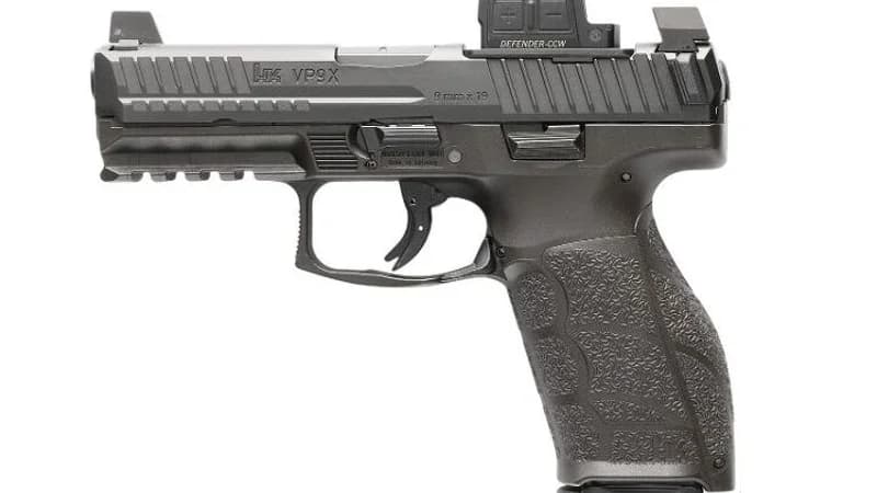 Heckler & Koch VP9A1-X pistol showing optics-ready slide cut