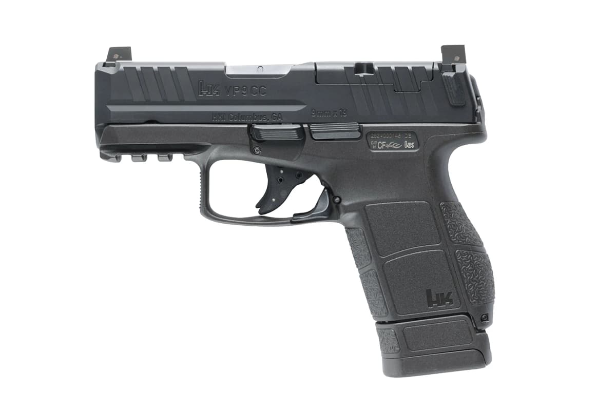 HK VP9CC OR optics-ready model left side with slide cover plate and extended magazine
