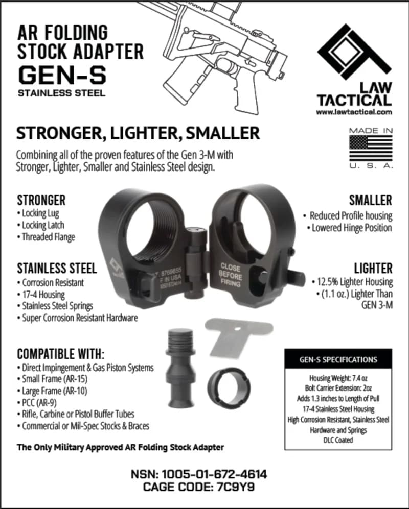 Law Tactical GEN-S specifications and features overview
