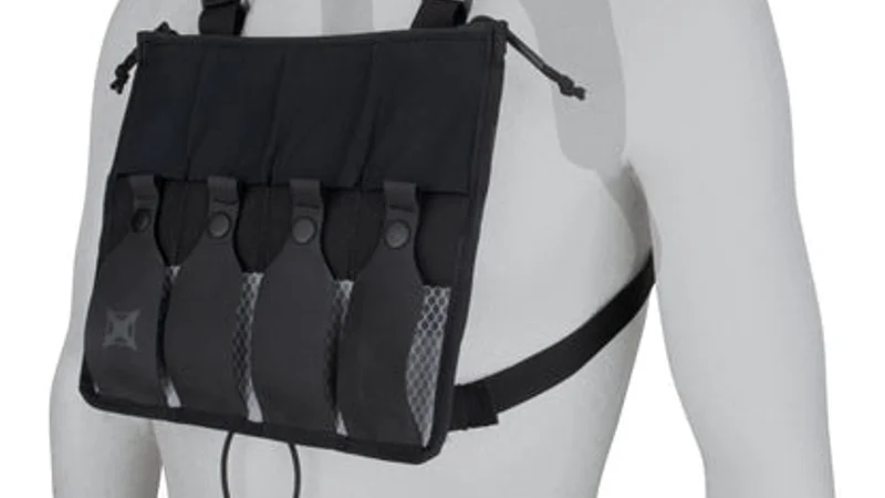 Vertx Firebase PCC bandolier chest rig (concealed-carry harness) displayed on a white background