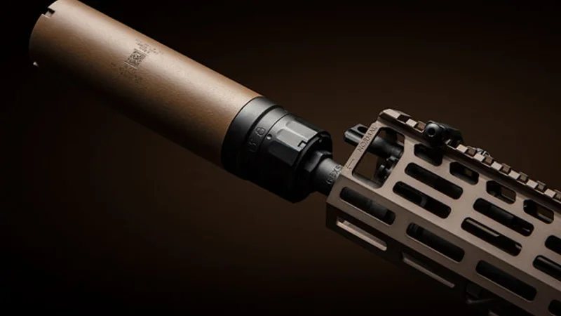 SIG Spear LT with suppressor attached