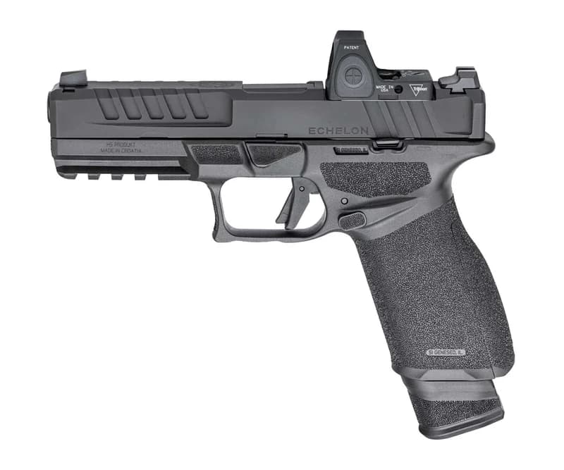 Springfield Armory Echelon 9mm pistol left profile showing billet-machined slide and optic mount