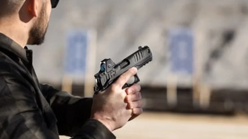 Staccato HD C4X tactical pistol with integrated compensator