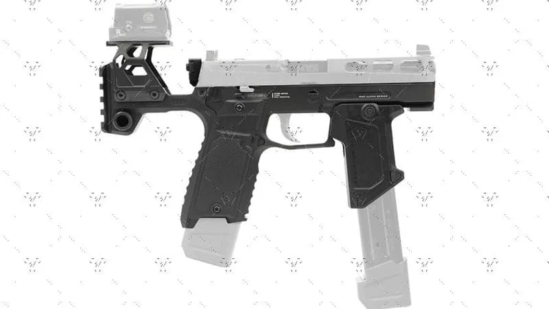 Strike Industries SMC chassis installed on a SIG P320 handgun