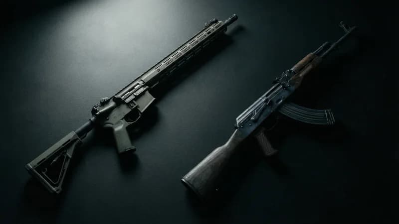 AR-15 ergonomic controls layout with ambidextrous safety and bolt release