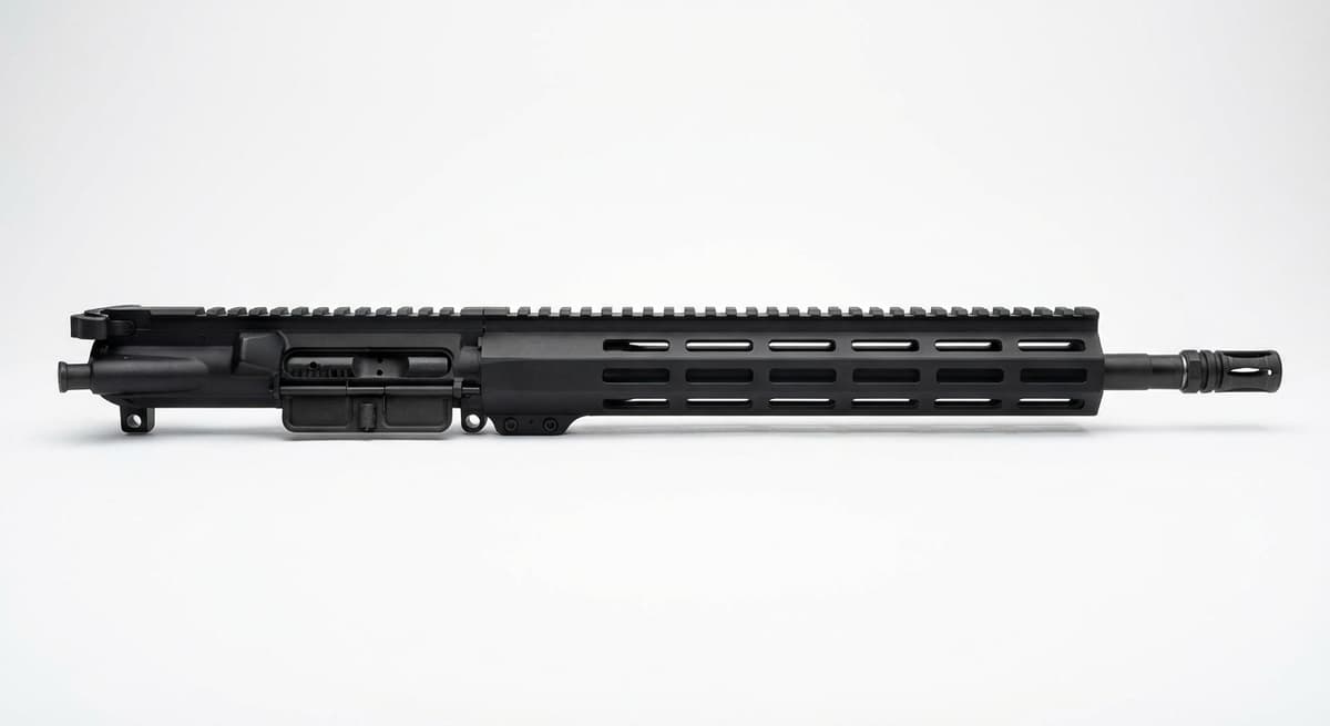 Complete AR-15 upper receiver assembly with barrel, handguard, and BCG