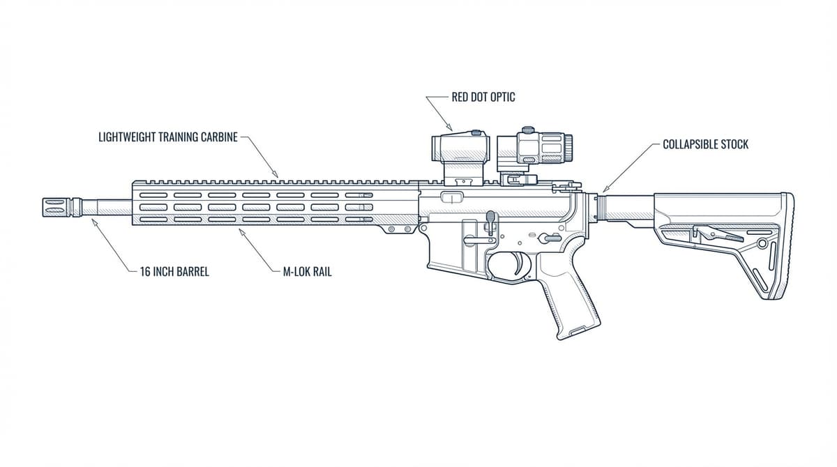PCC Crossover / Training Carbine AR-15 configuration