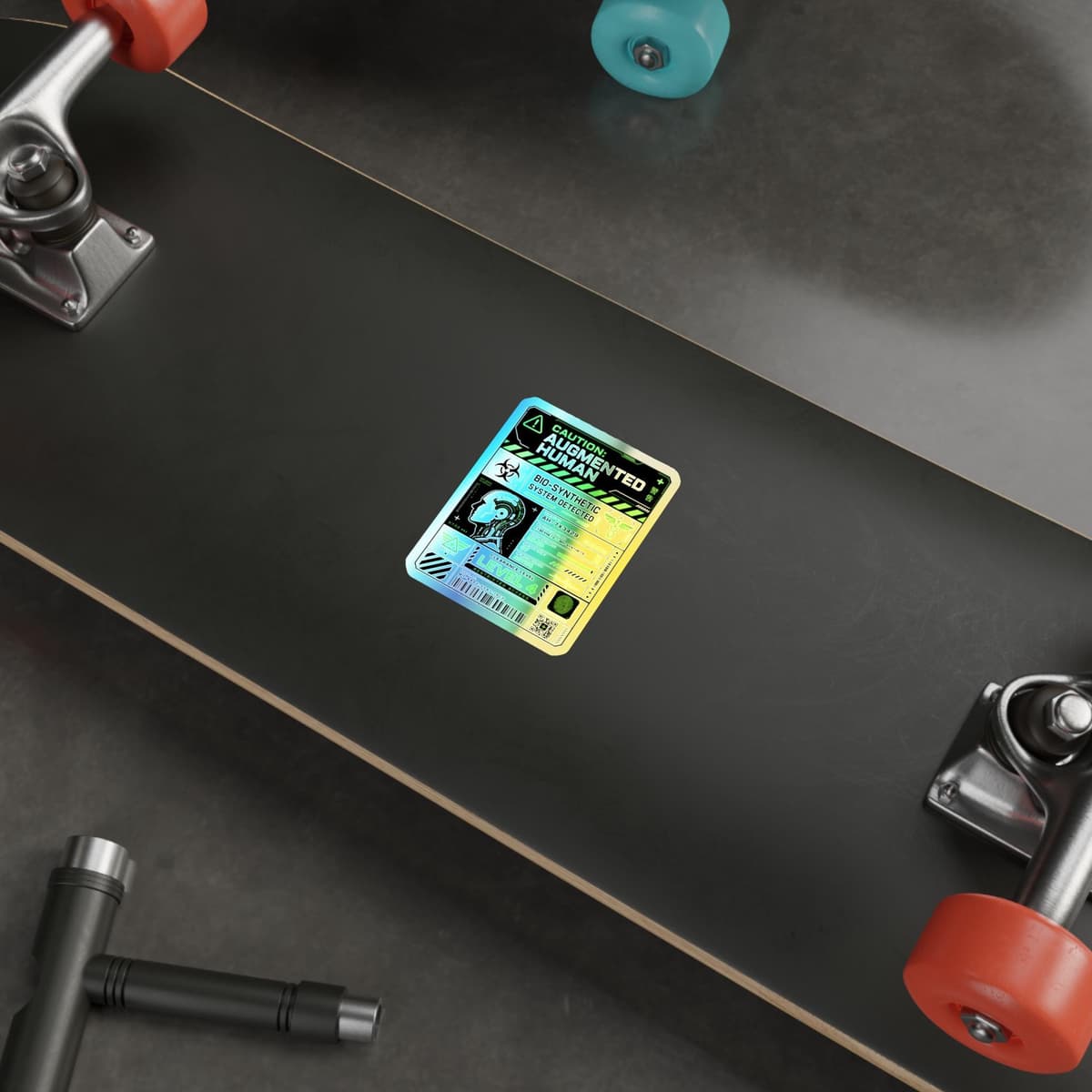 Augmented Human Bio-Synthetic Holographic Sticker