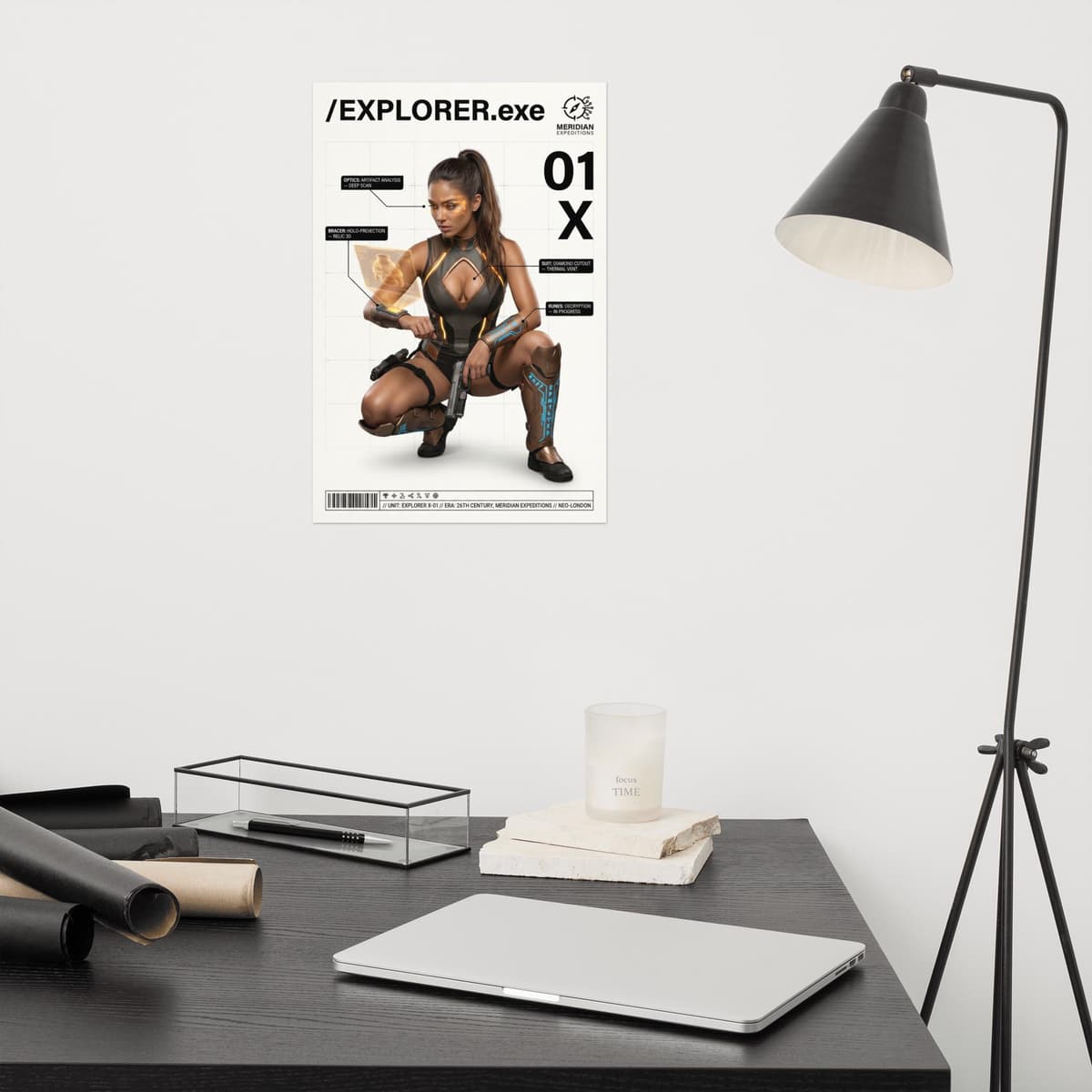 Explorer Crouched Poster