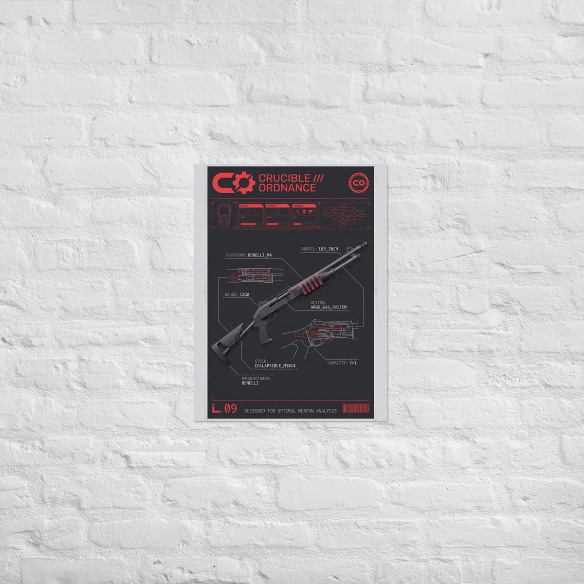Benelli M4 Shotgun Poster