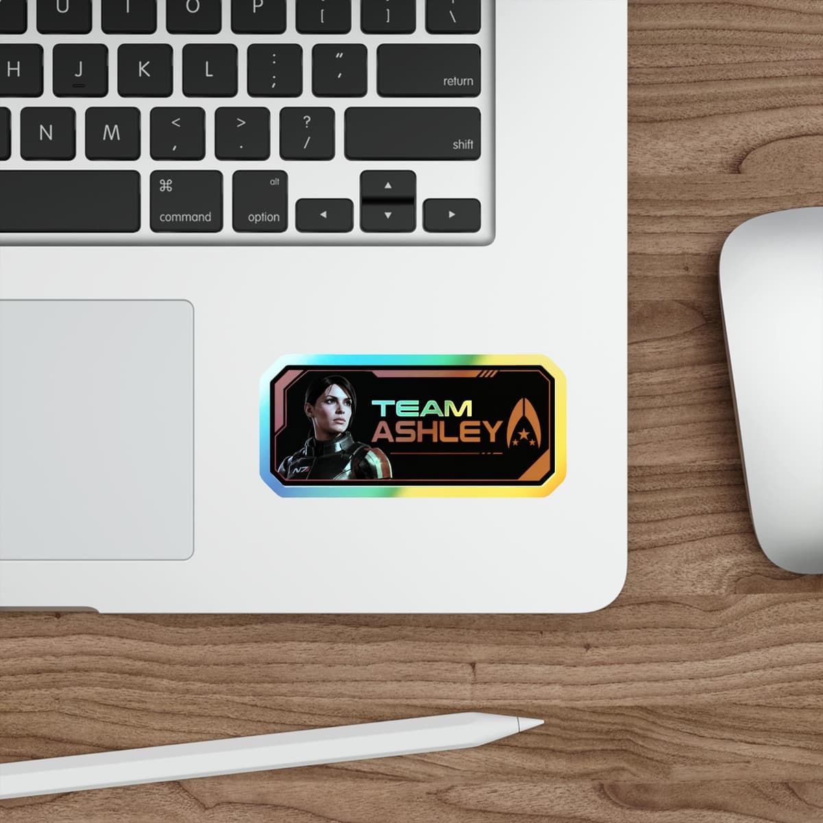 Team Ashley Holographic Sticker | N7 Squadmate Sci-Fi Vinyl Decal