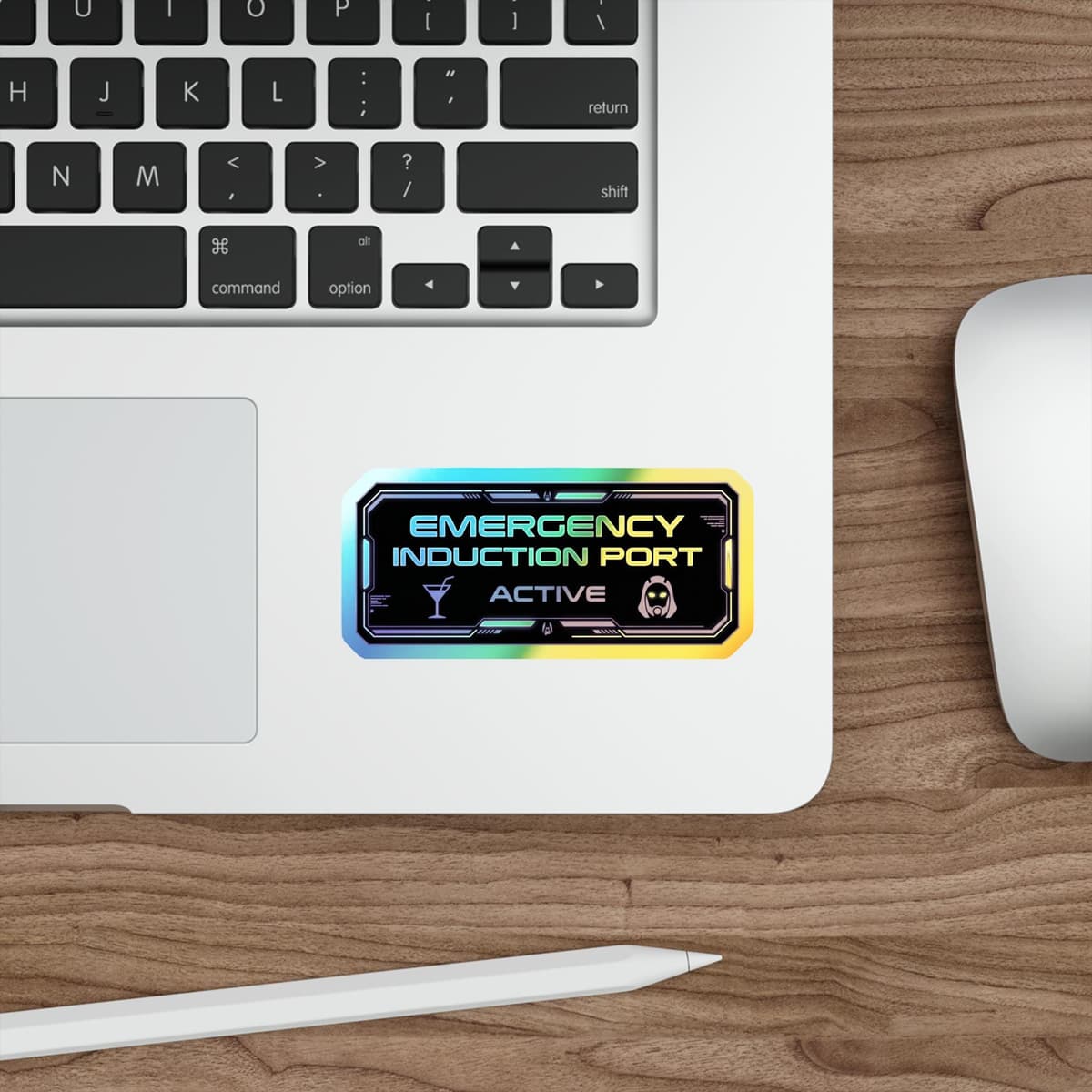 Emergency Induction Port Holographic Sticker | Tali Quarian Holo Decal Sci-Fi