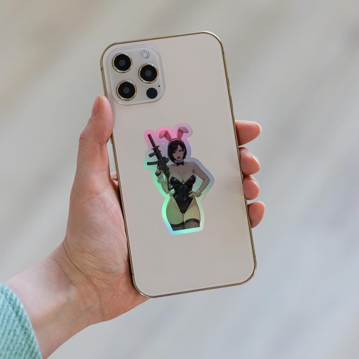 Crimson Bunny Holographic stickers