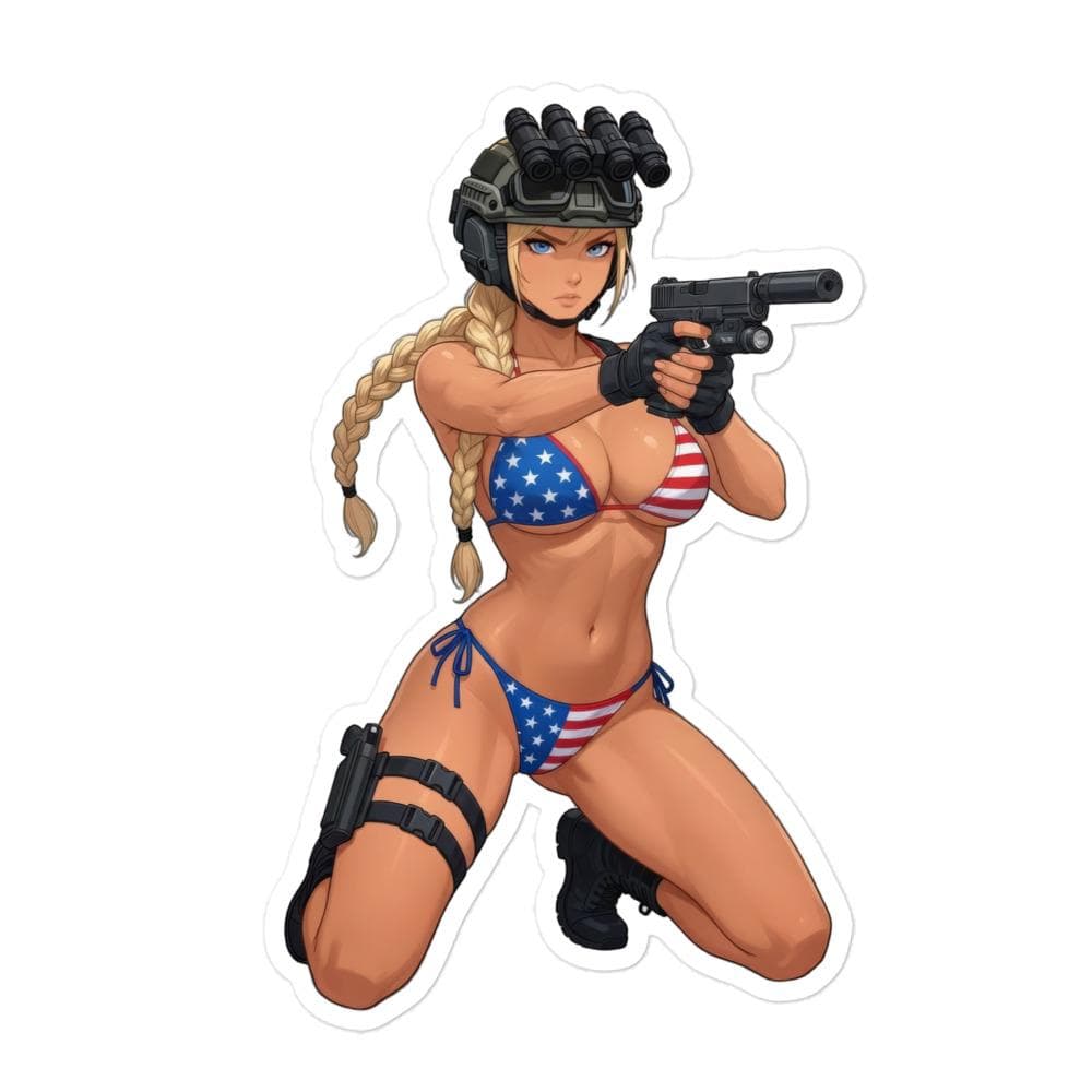 Valkrie Pistol Kneeling Bubble-free stickers