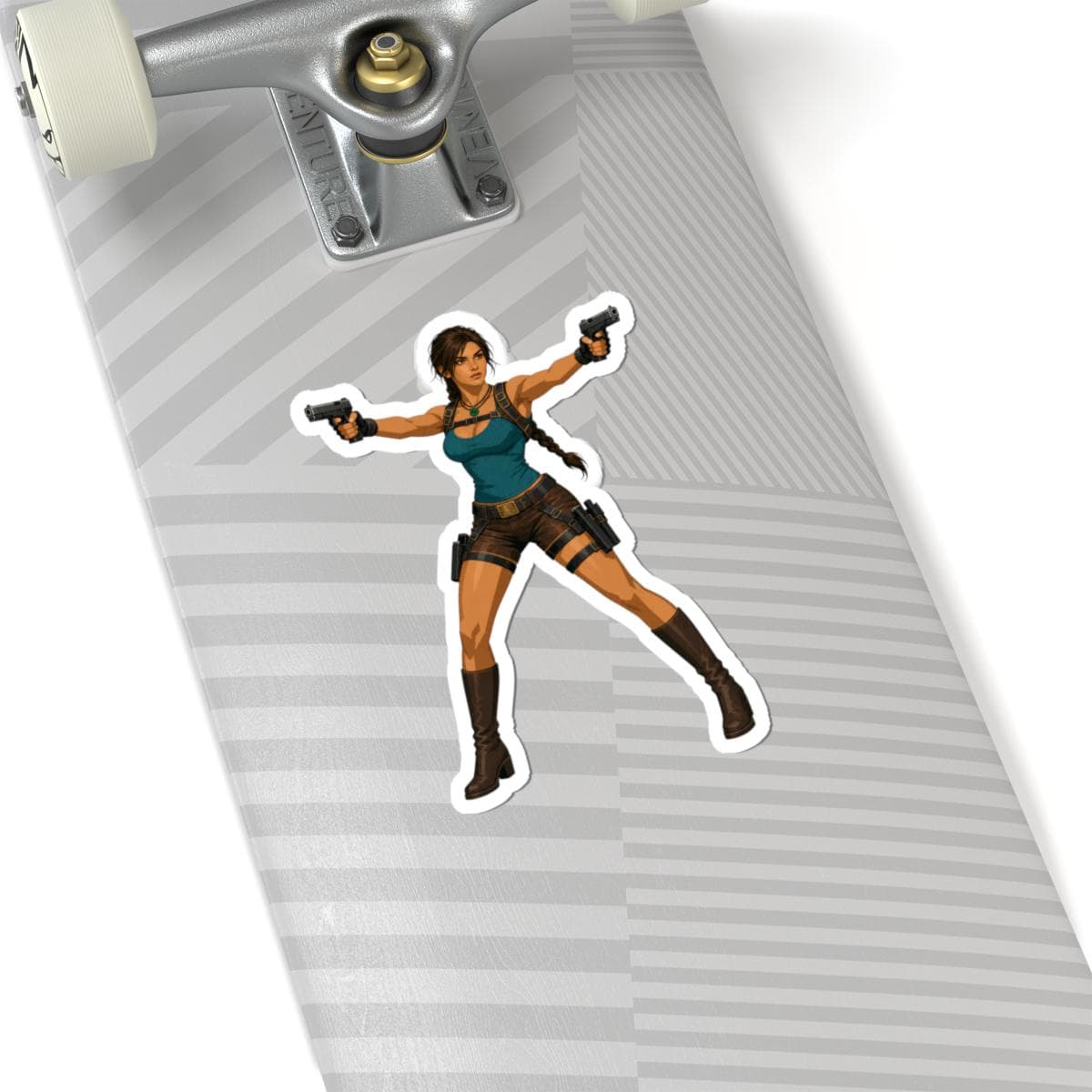 Explorer Comic Dual Pistol Sticker | Treasure Hunter Vinyl Decal