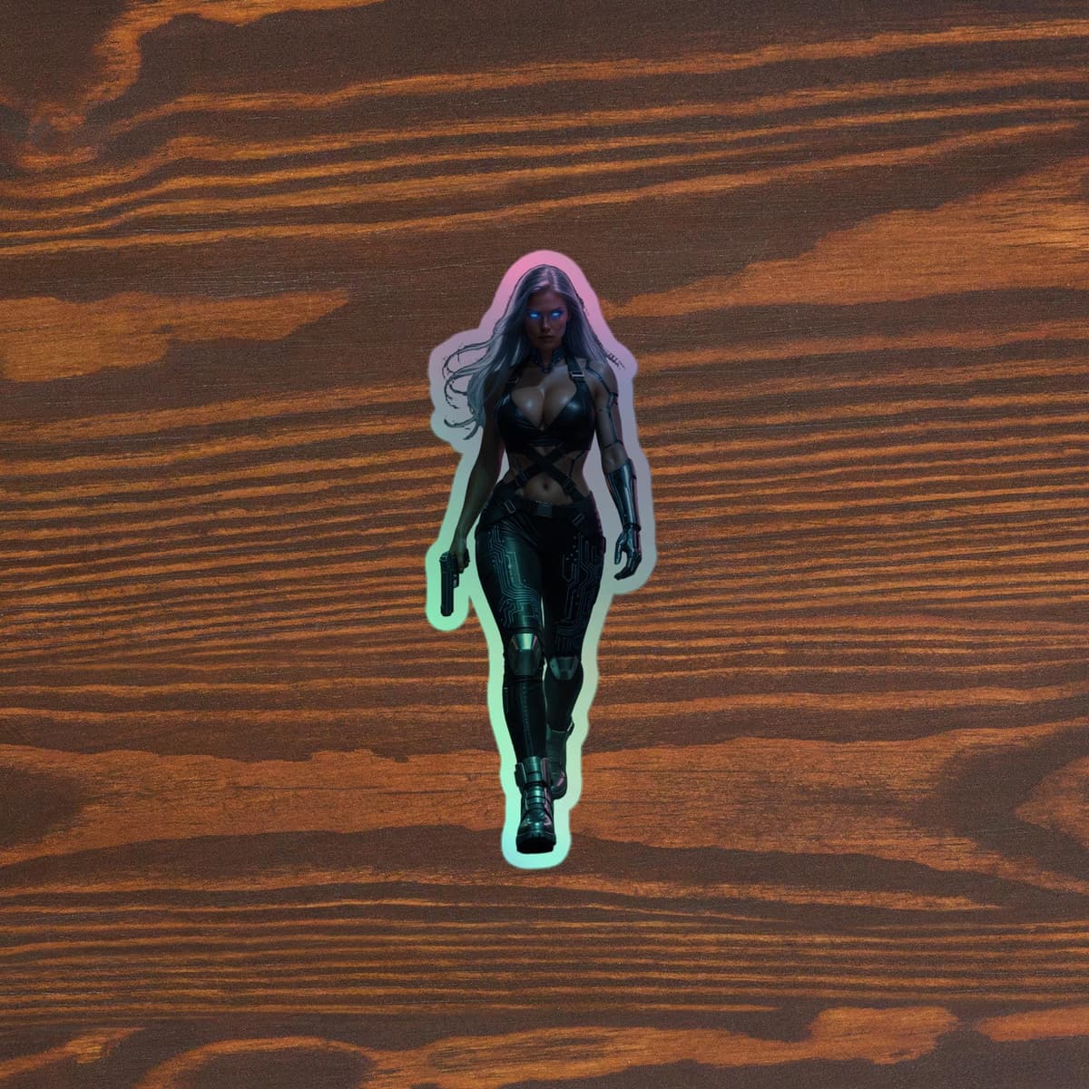 Sci-fi char Holographic stickers