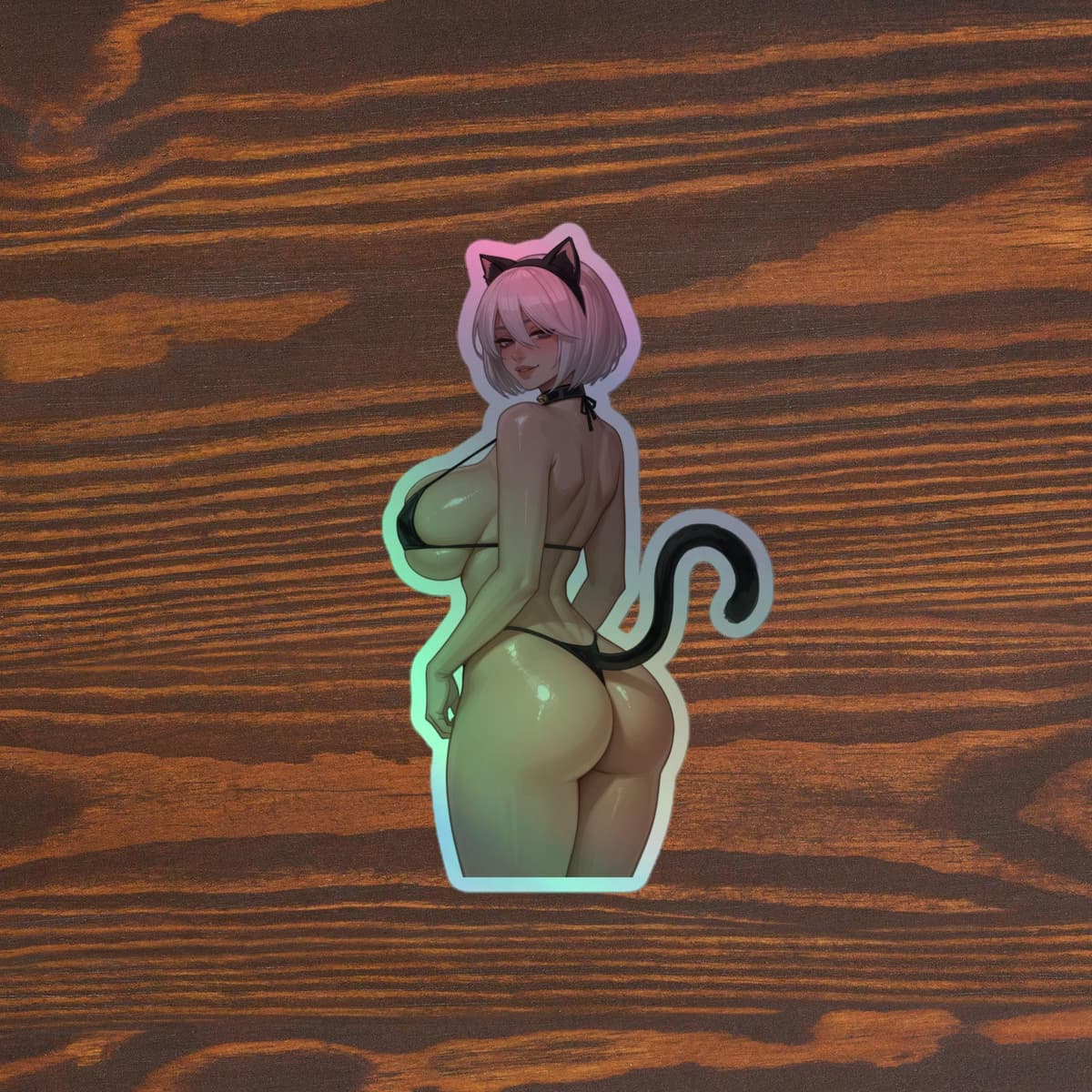 2B Catgirl Holographic stickers