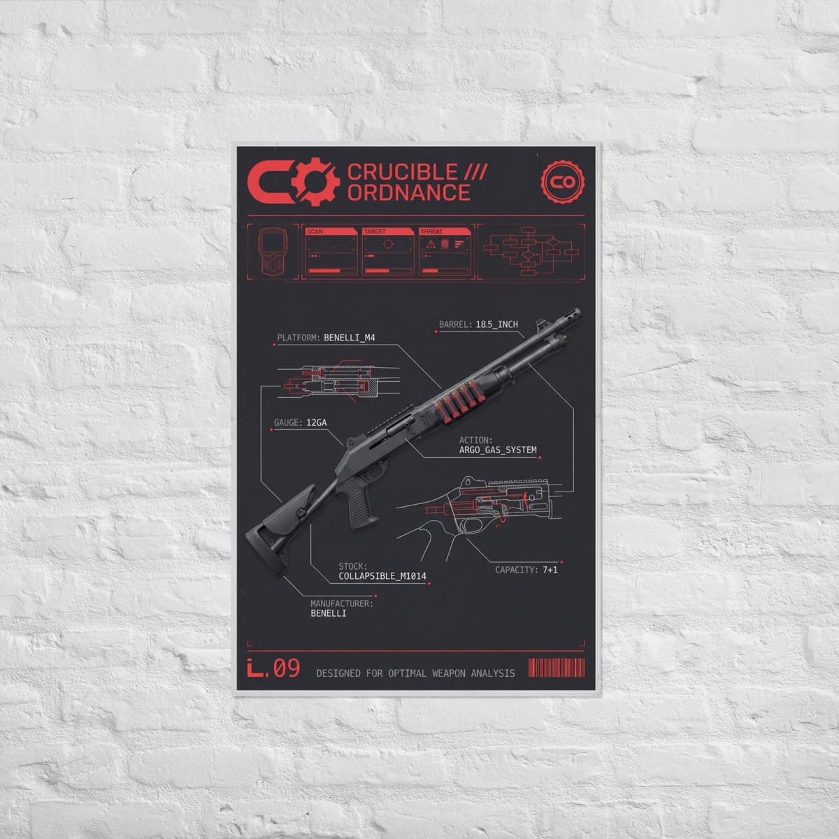 Benelli M4 Shotgun Poster