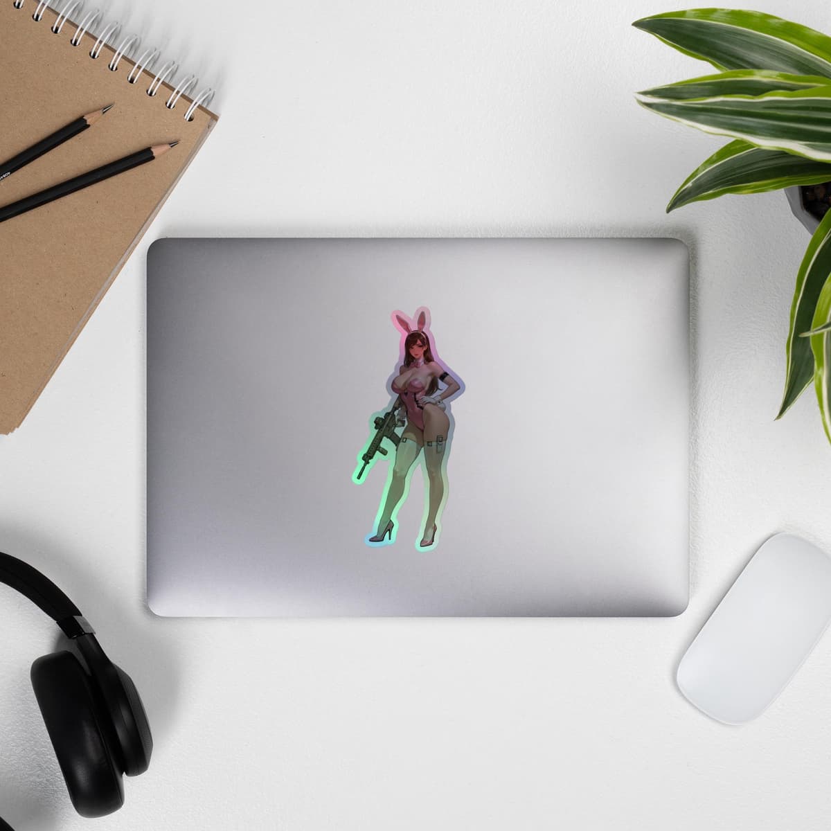 Bunny Pilot Holo Holographic stickers
