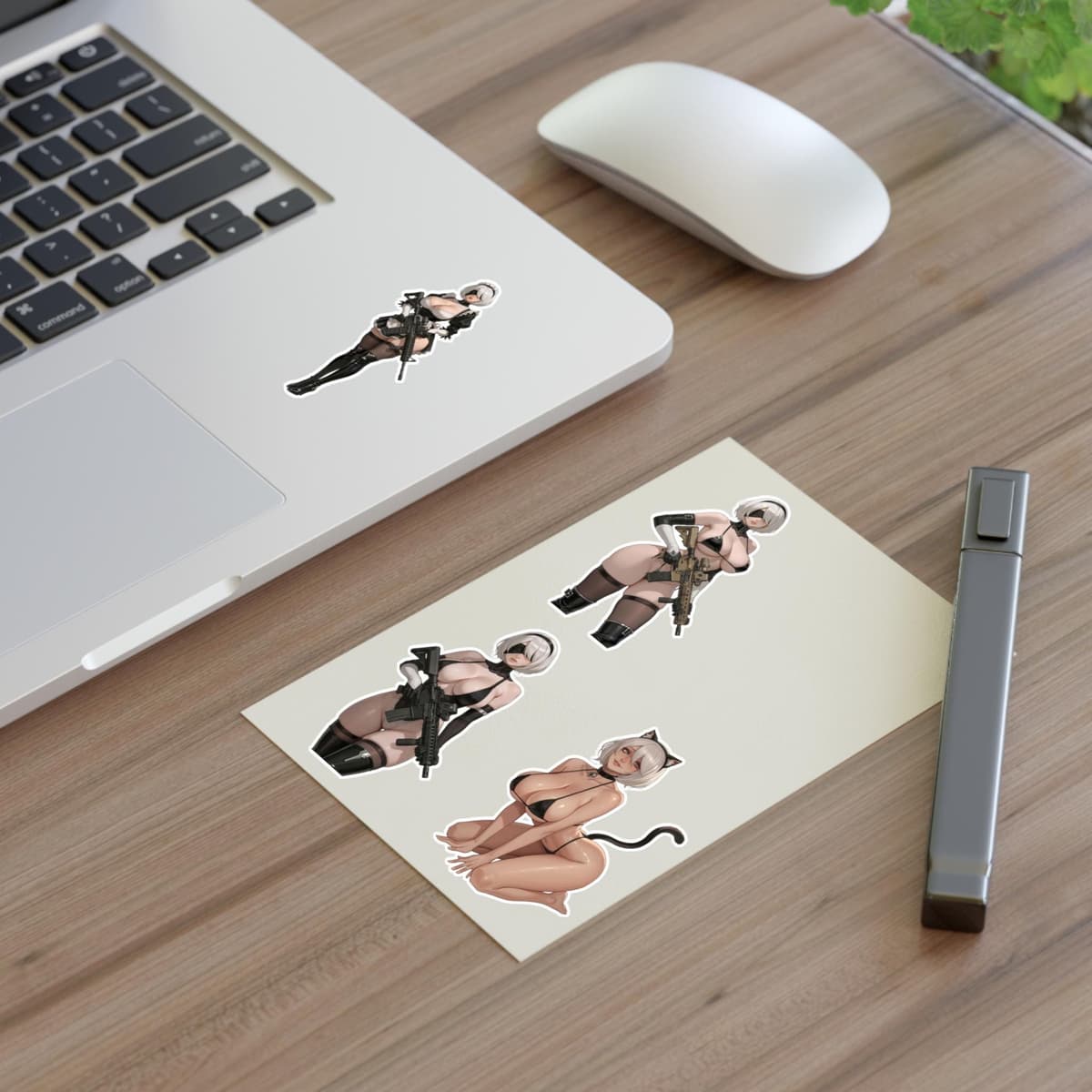 2B Holographic Sticker Sheet | Automata Anime Gaming Vinyl Decal Pack