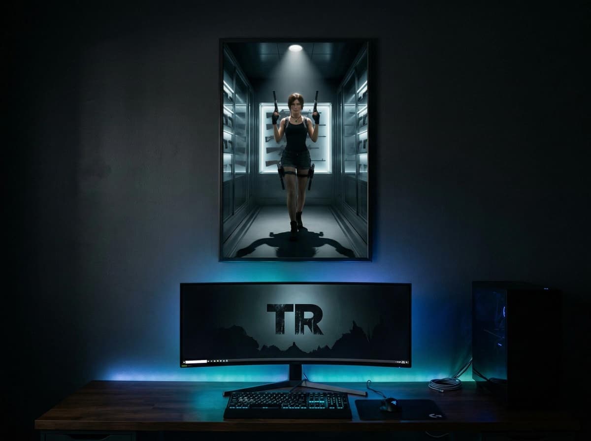 Explorer Armory Poster | Dual Pistol Treasure Hunter Wall Art (Matte Print)