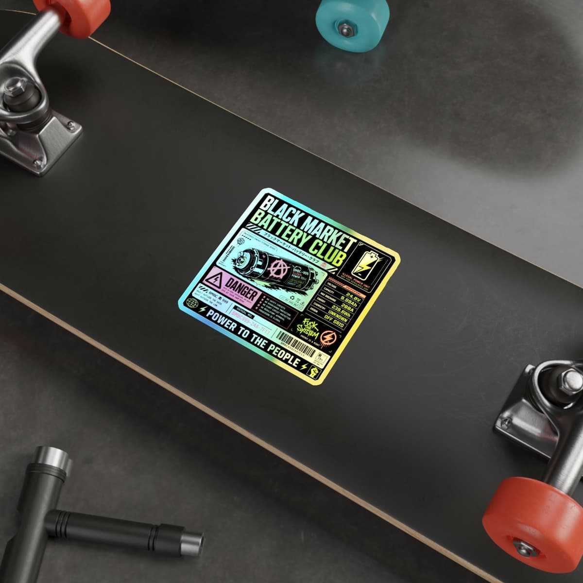 Black Market Battery Club Holographic Sticker