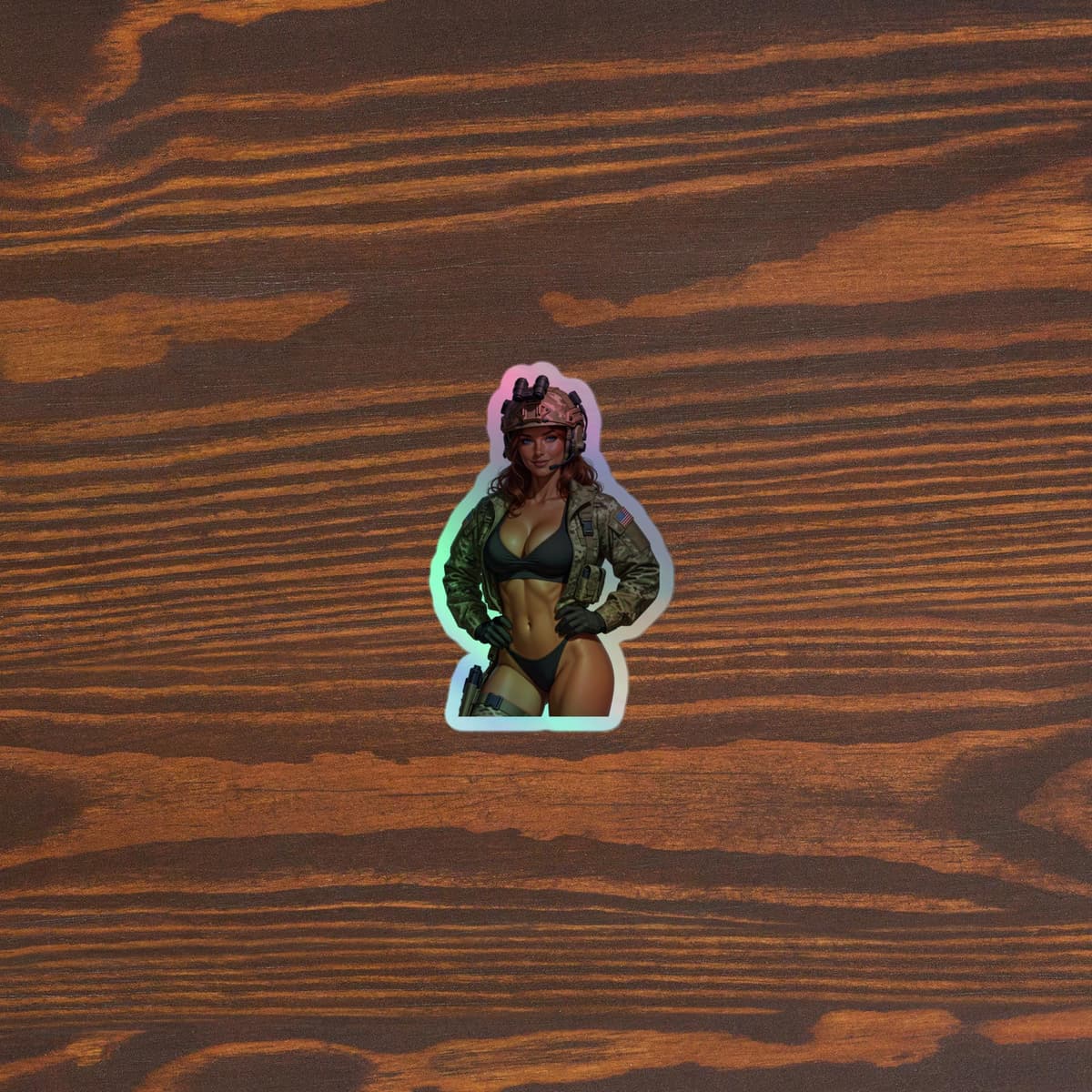 Camo Bikini Holographic stickers