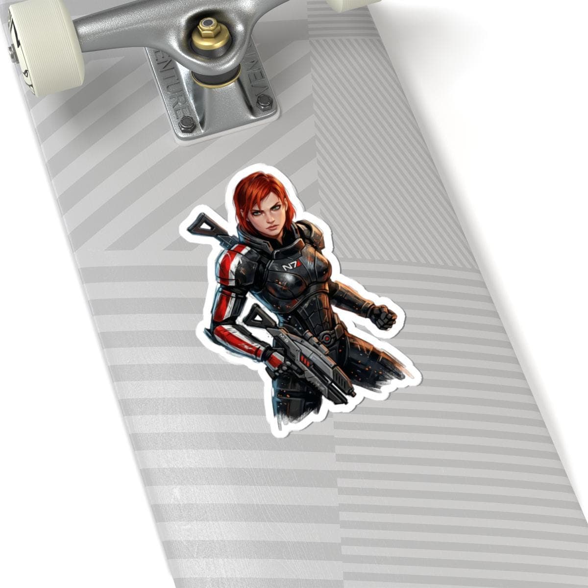 Commander Shepard FemShep N7 Character Sticker | Sci-Fi Vinyl Decal