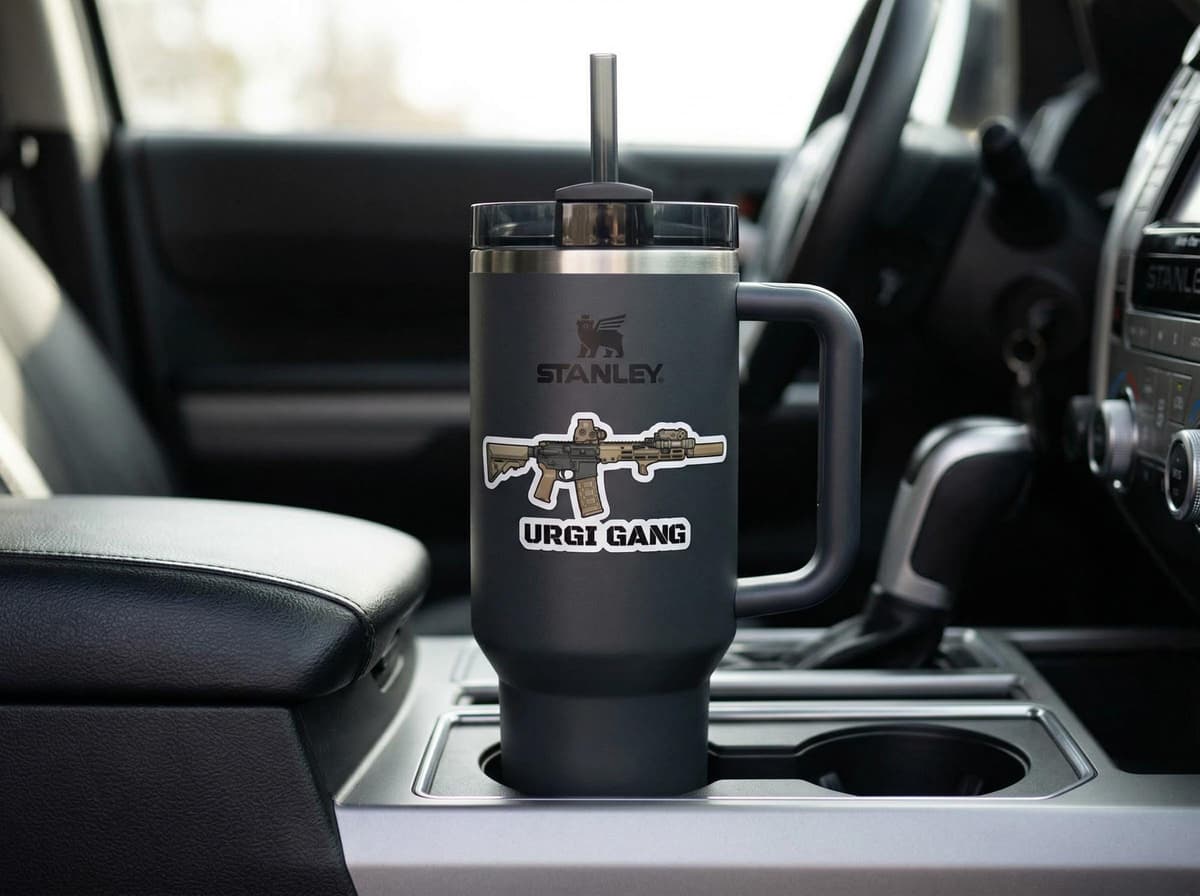 URGI Gang AR15 Gun Sticker | SOPMOD Block Tactical Rifle Vinyl Decal for Laptop & Range Bag