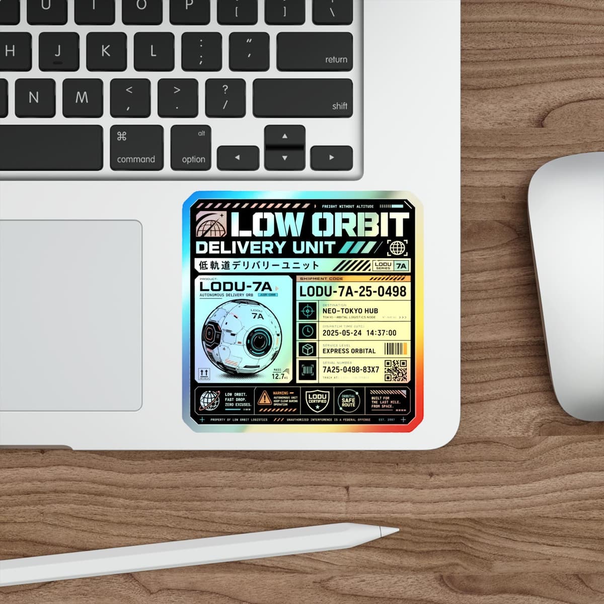 Low Orbit Delivery Unit Holographic Sticker