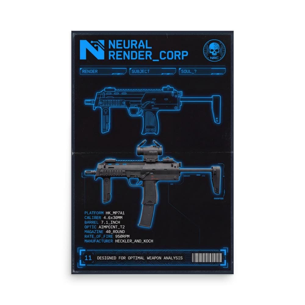 MP7 Diagram Poster
