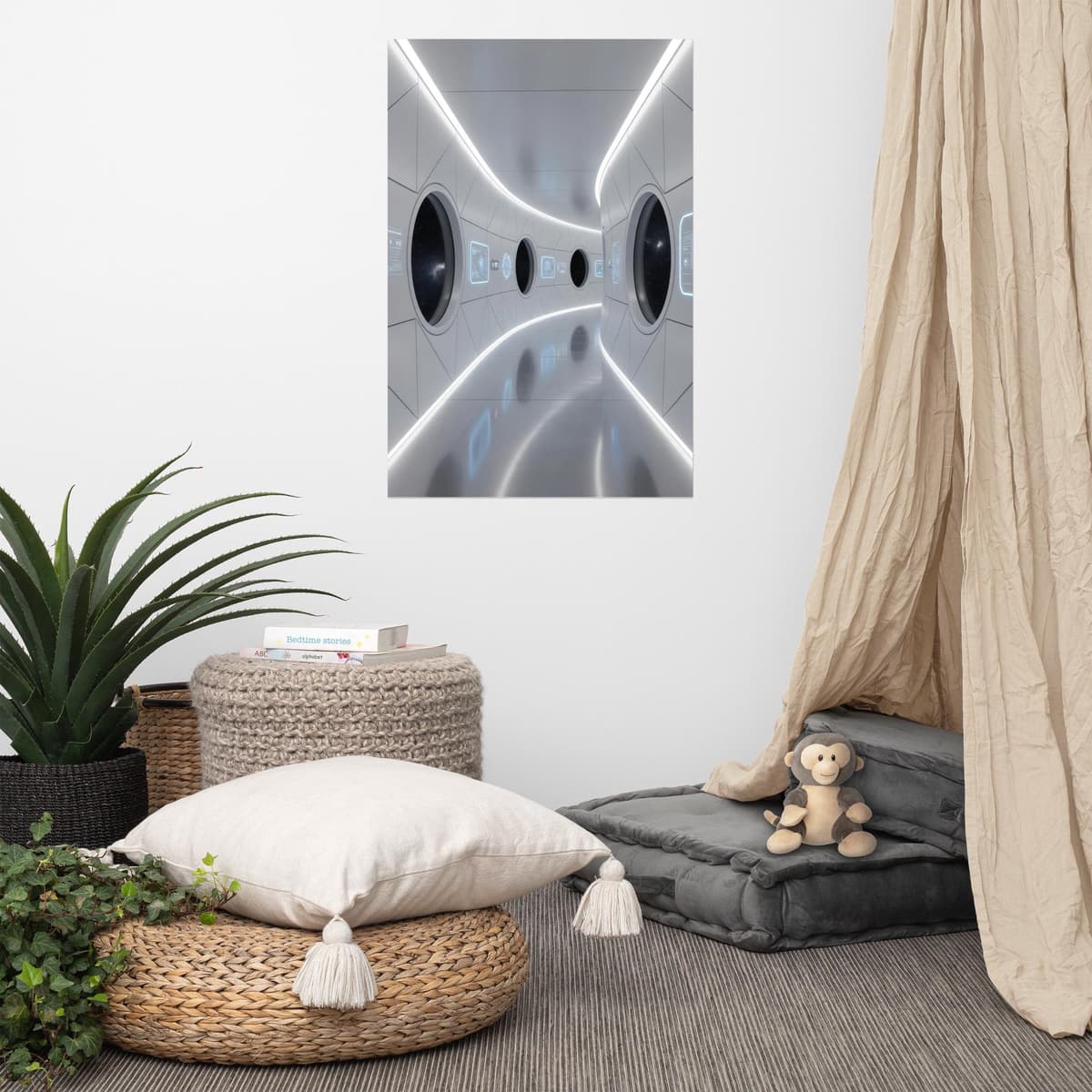Space Station Interior Poster