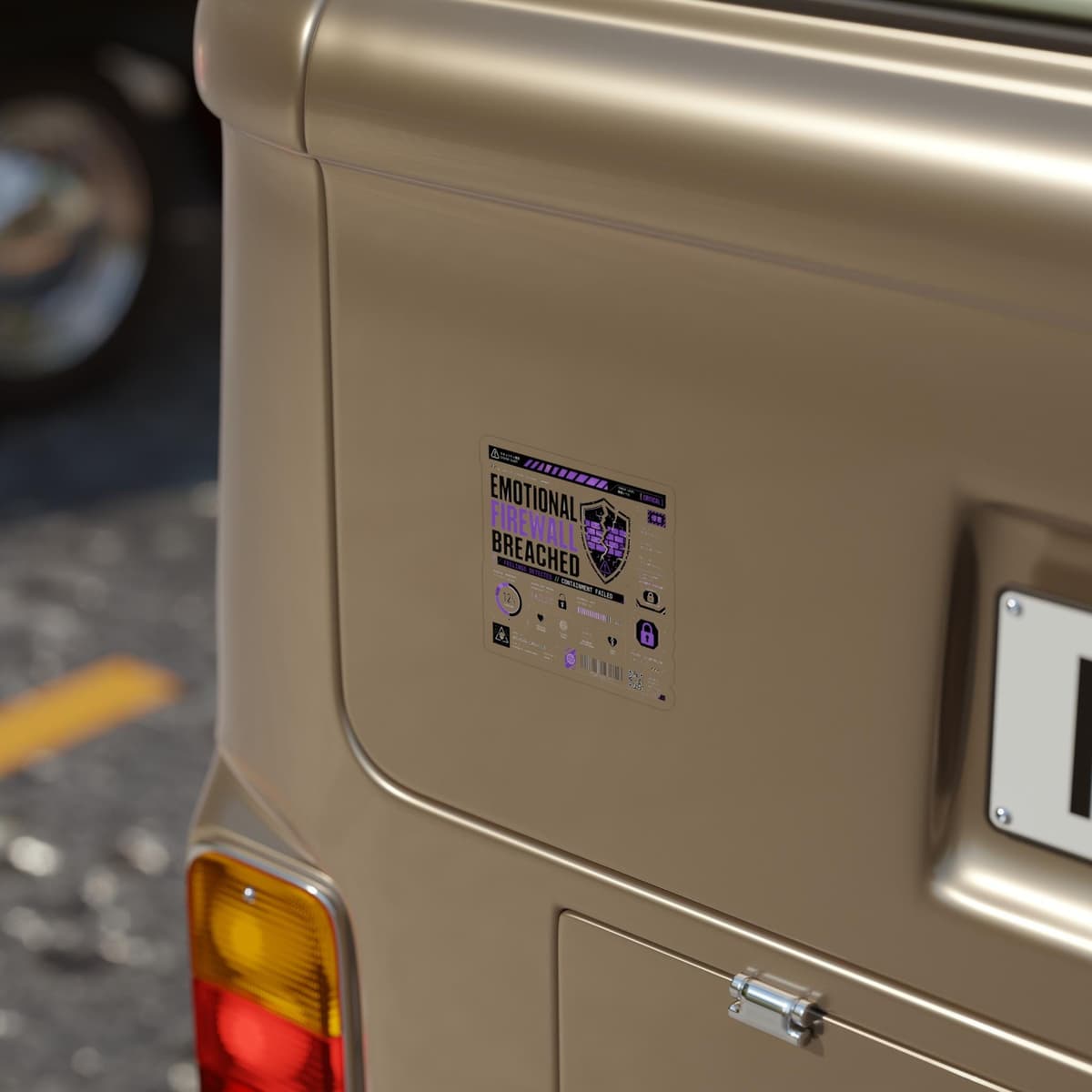 Emotional Firewall Breached Transparent Sticker