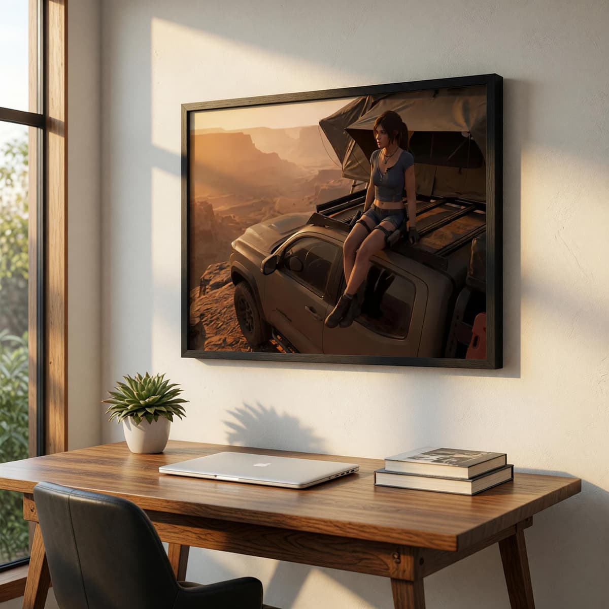 Explorer Desert Canyon Poster | Overlanding Sunset Wall Art (Matte Print)