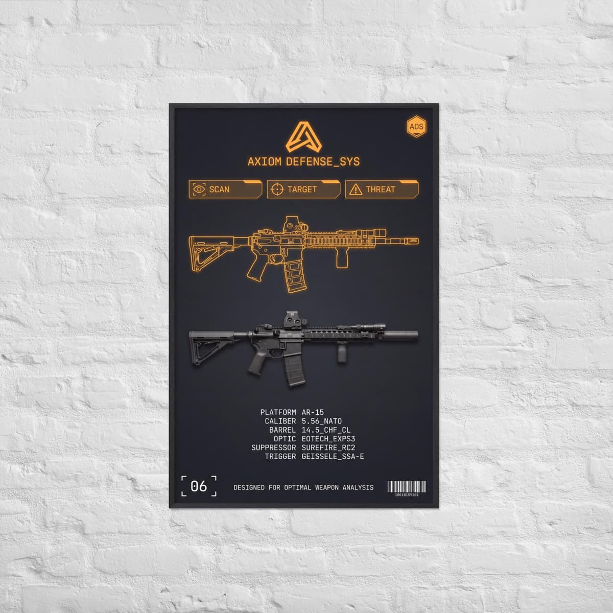 AR-15 Diagram Poster