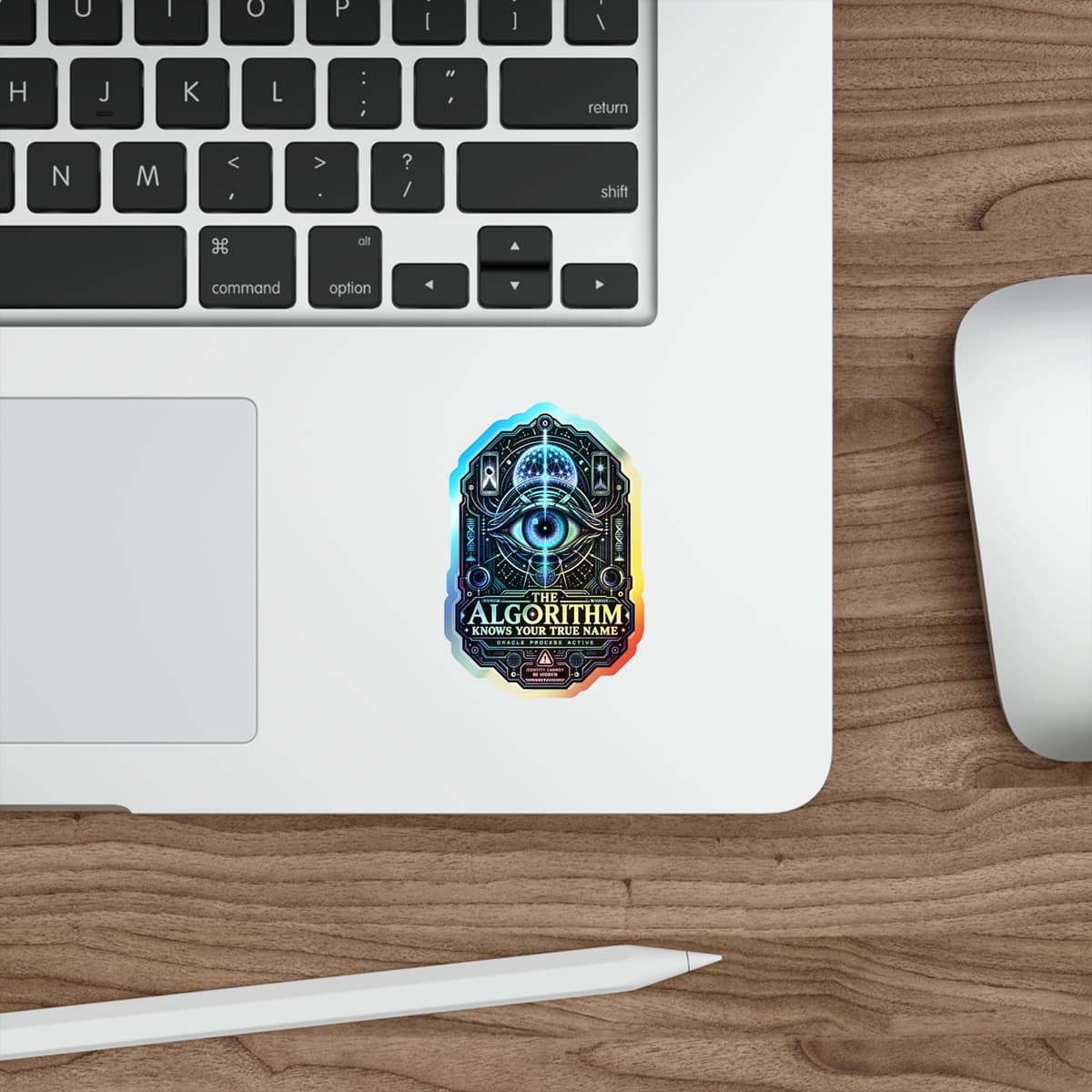 Algorithm Knows Your True Name Holographic Sticker | Cyber Occult Decal