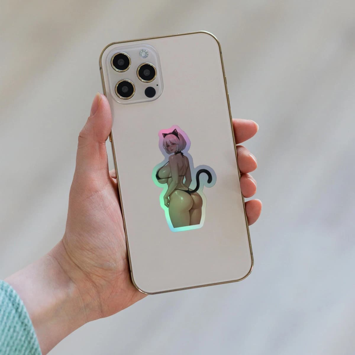 2B Catgirl Holographic stickers