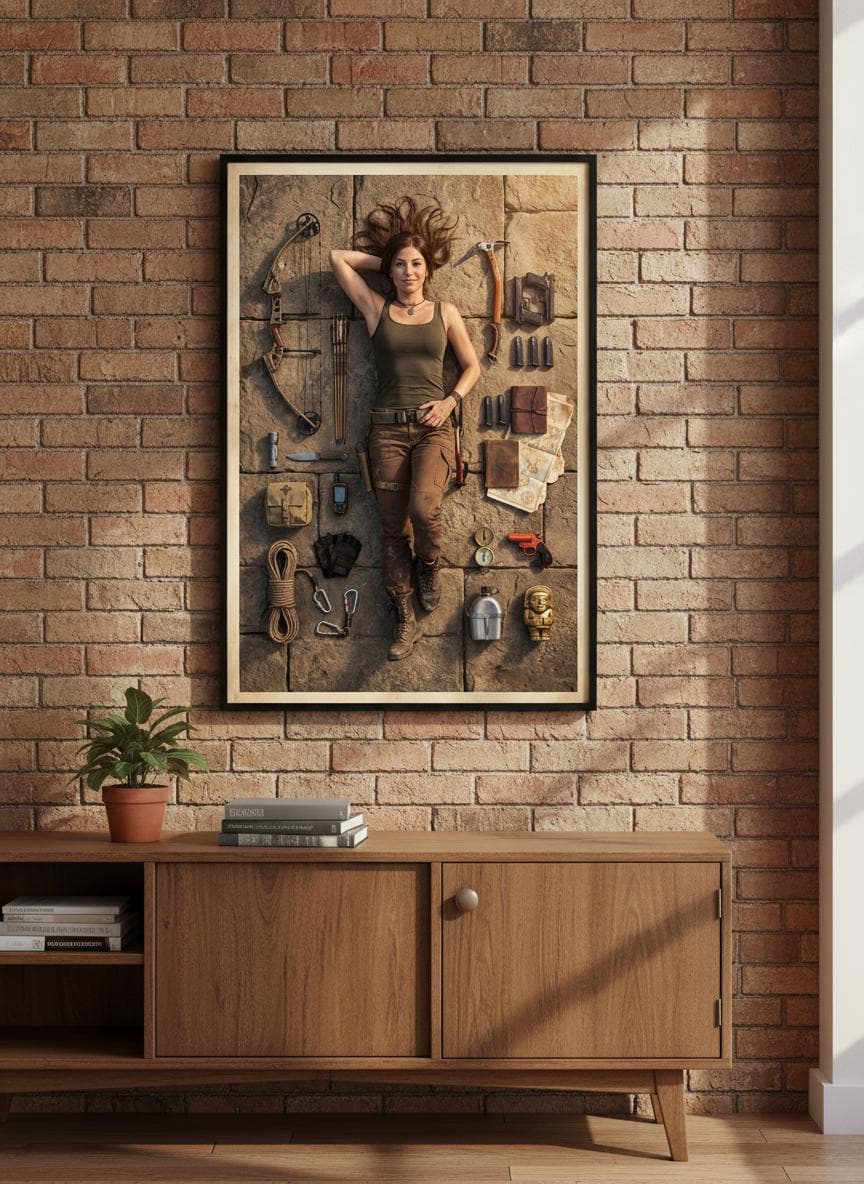 Explorer Knolling Poster | Tactical Gear Layout Wall Art (Matte Print)