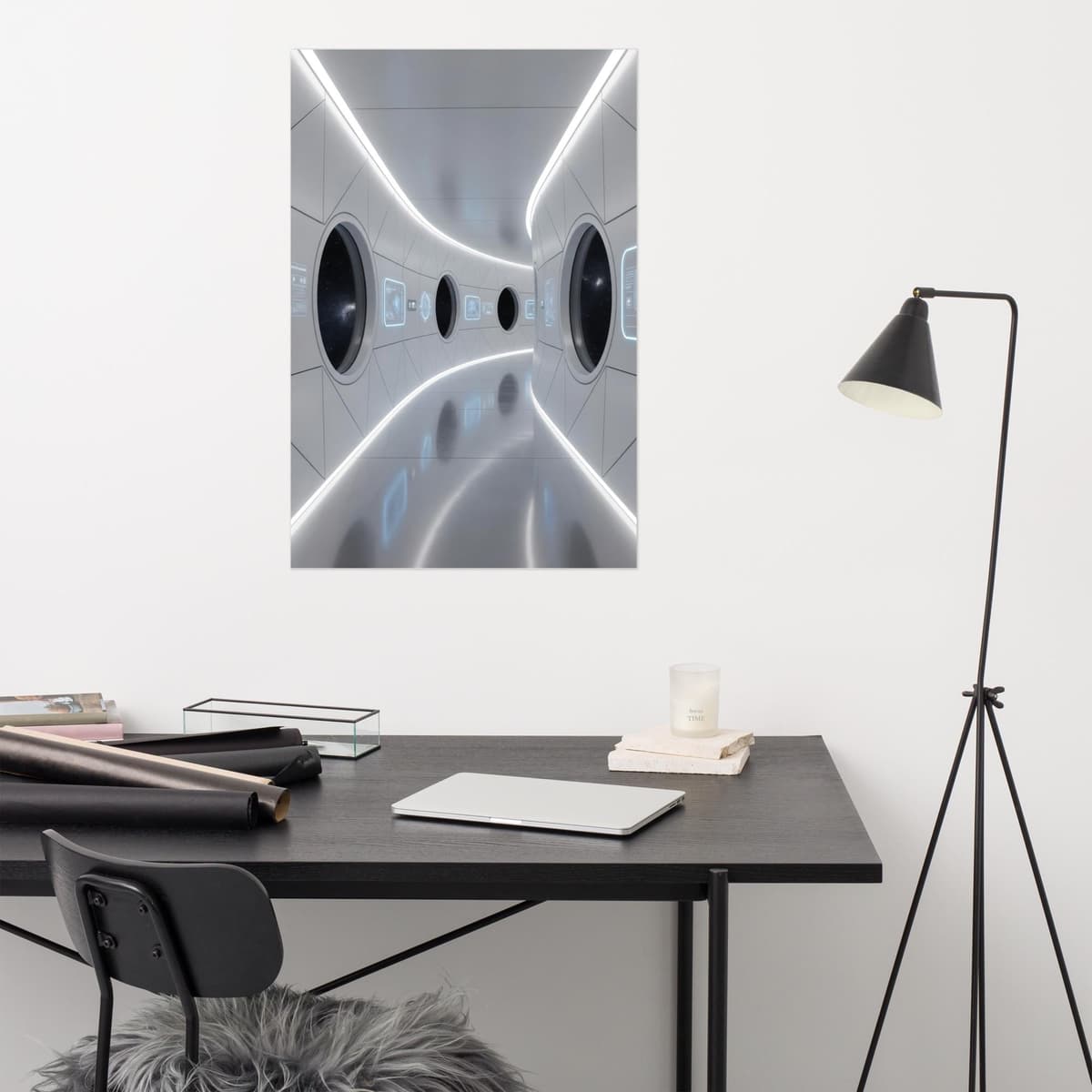 Space Station Interior Poster