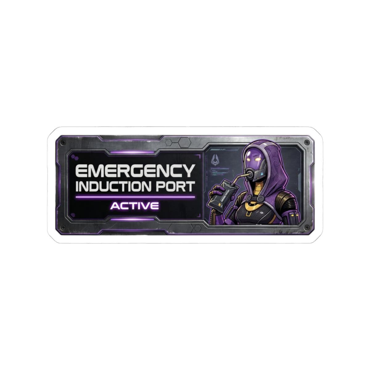 Tali Emergency Induction Port Sticker | Quarian Sci-Fi Gamer Art