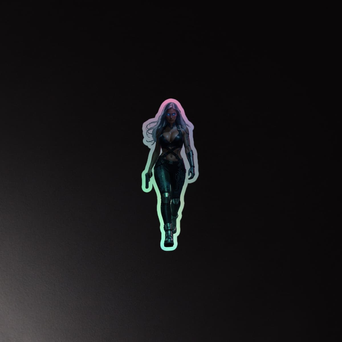 Sci-fi char Holographic stickers