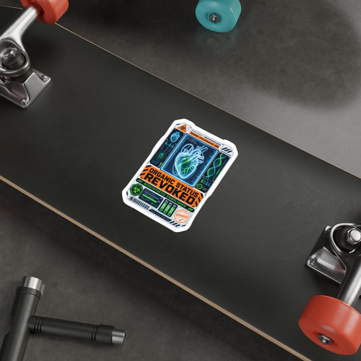 Organic Status Revoked Sticker | Corporate Biotech Vinyl Decal