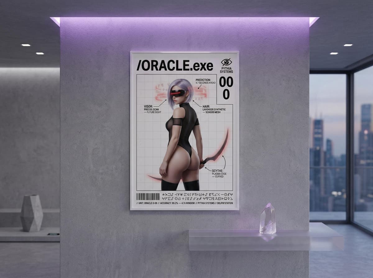 Oracle Operative Poster | Sci-Fi Precog Tactical Dossier Wall Art (Matte Print)
