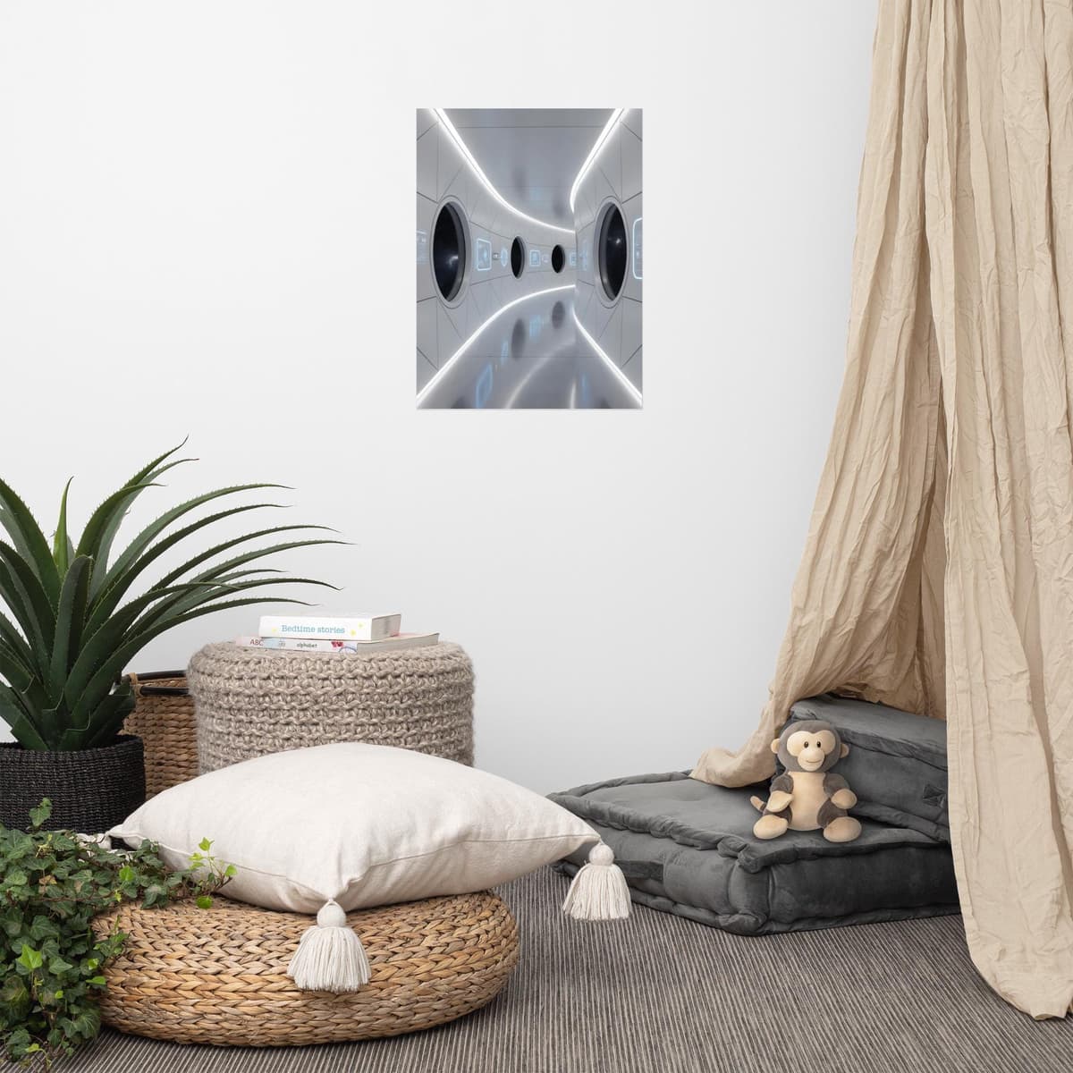 Space Station Interior Poster