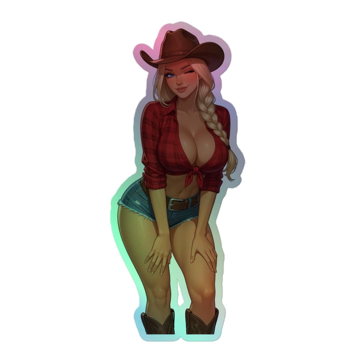 Valkrie Daisy Dukes Holographic stickers