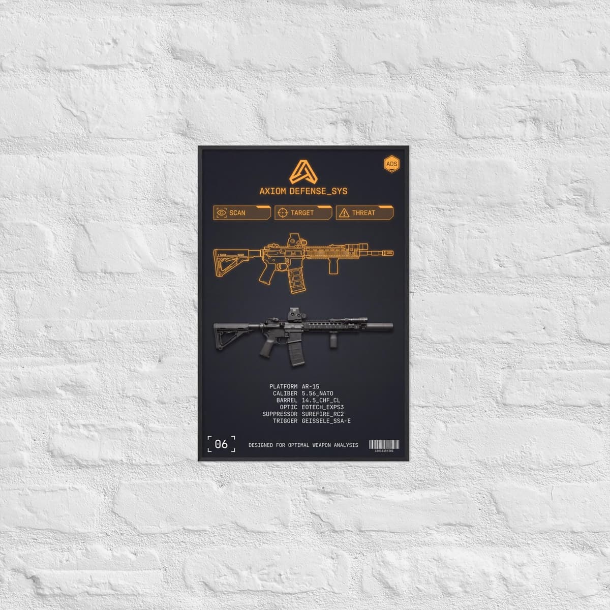 AR-15 Diagram Poster