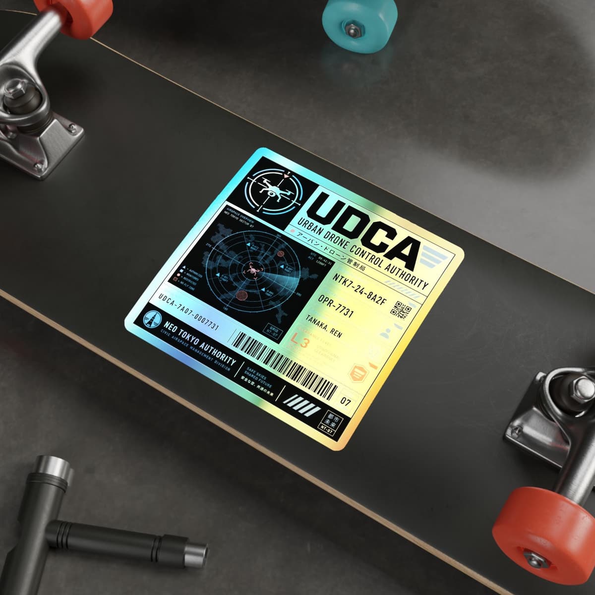 Urban Drone Control Authority Holographic Sticker