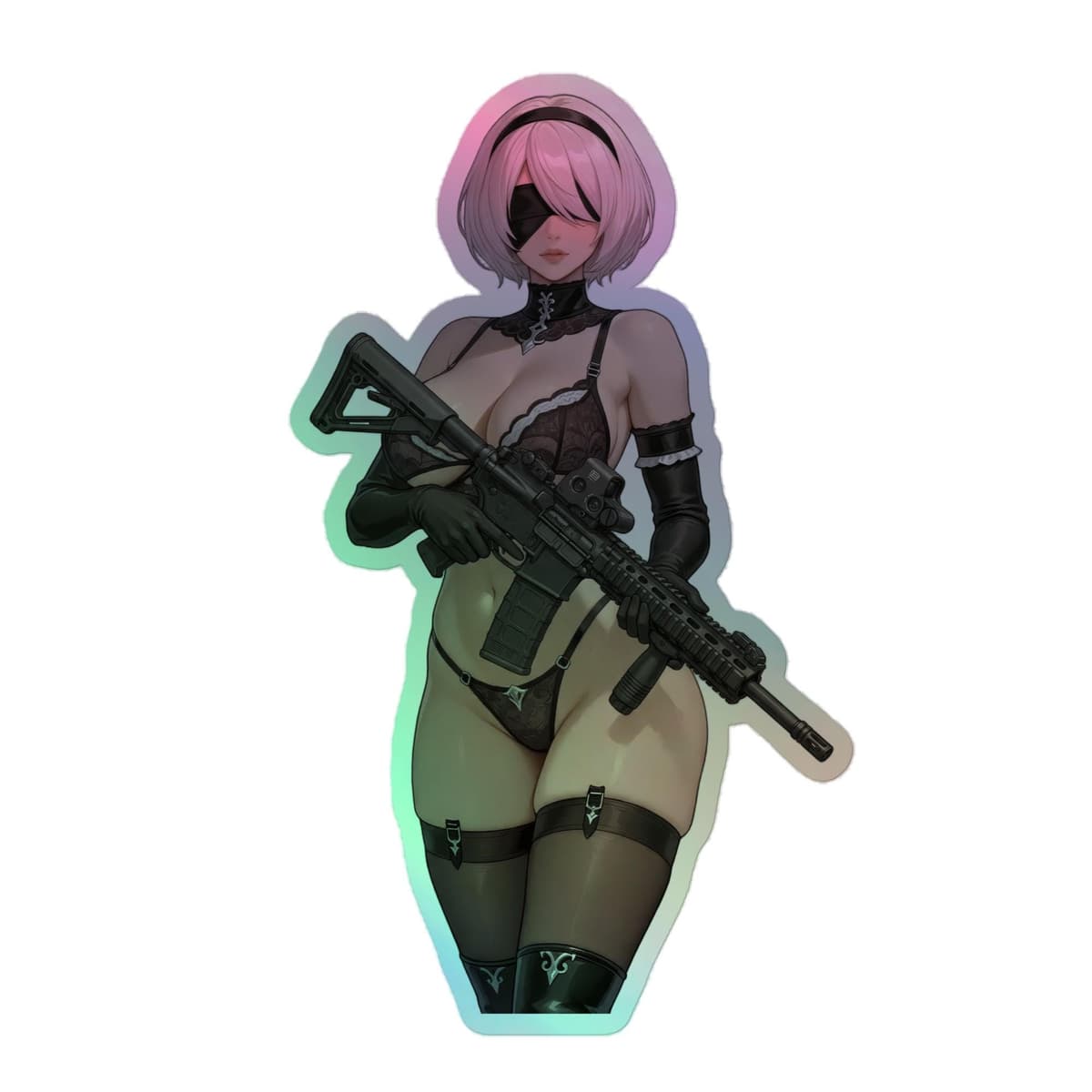 2B AR15 Holographic stickers